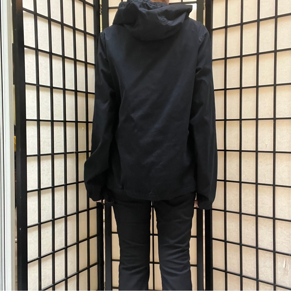 Black Zoo York Y2K Lightweight Hoodie with Waist tie, front buttons and pockets - Picture 3 of 13
